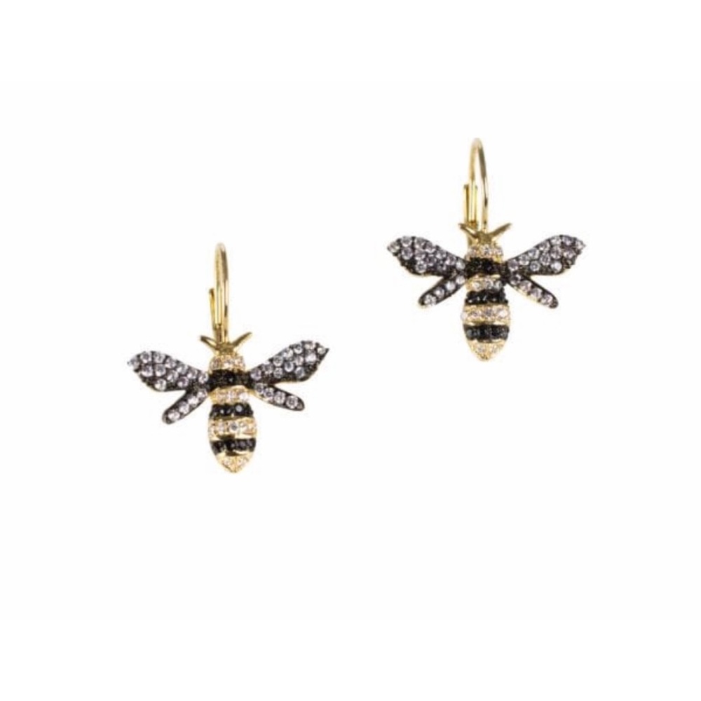 New Bumble Bee Gold Dangle Earrings!
